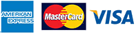 Accepted credit cards: Visa, Mastercard, AMEX